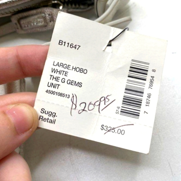 Cole Haan Women's Pearl-Embellished Leather Shoulder Bag - Picture 9 of 15